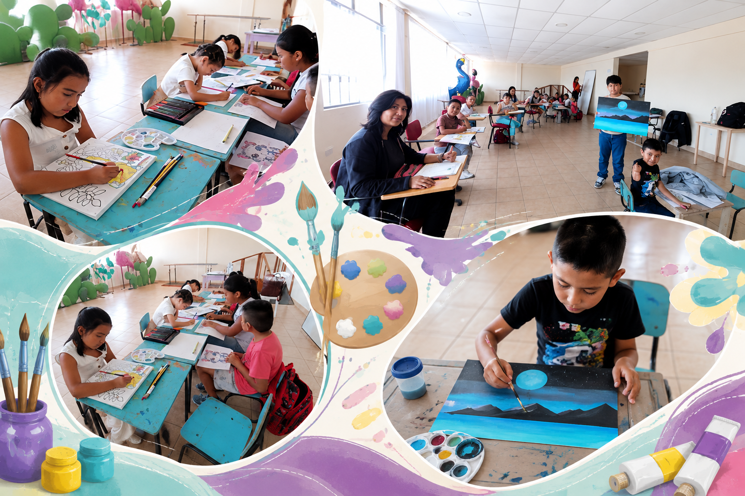 Obras del taller de arte y cultura