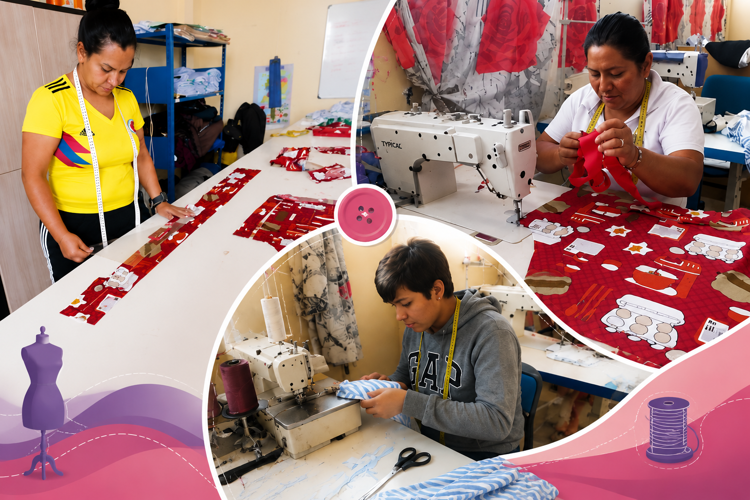 Prendas elaboradas en el taller de corte y confección